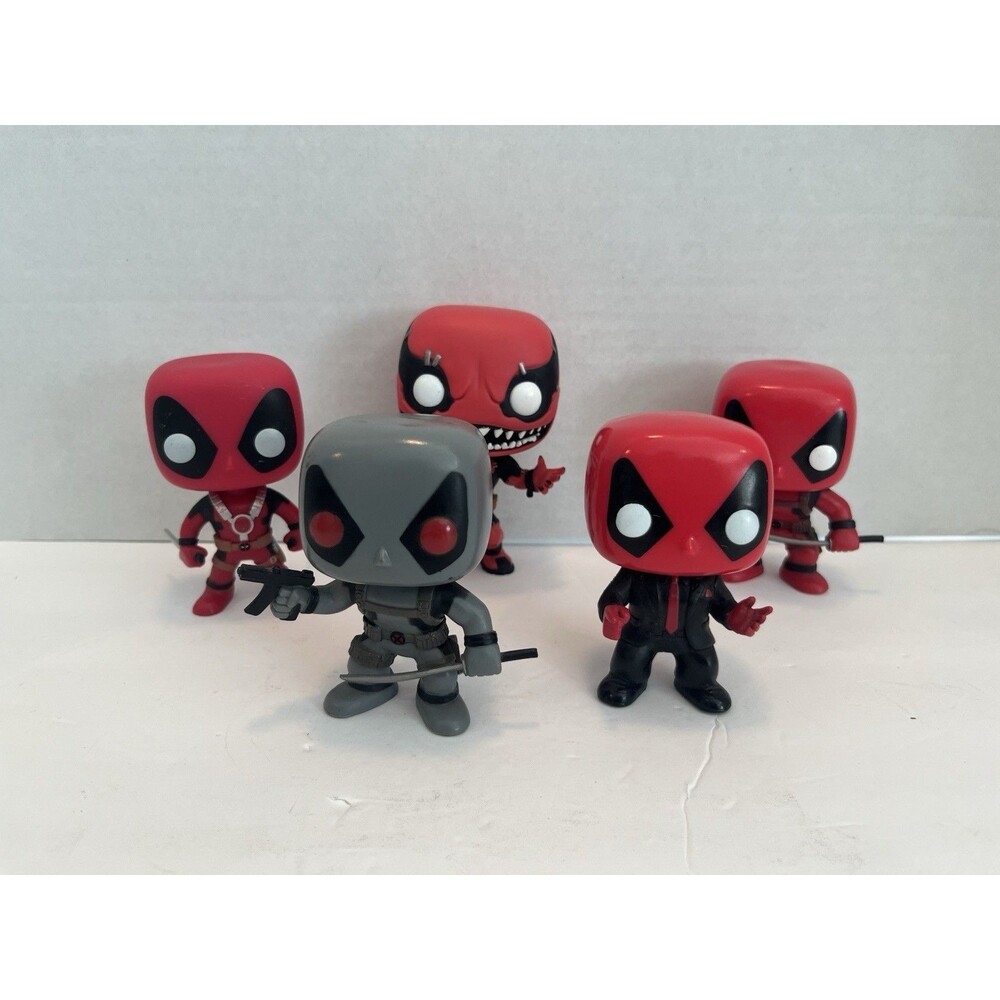 Funko Pop! Loose Lot Of 5 Marvels Deadpool Lot All Authentic And Clean!